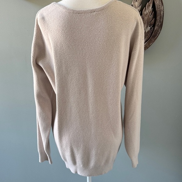 Frank Lyman Design Cream Crewneck Sweater with Scarf size XL - Picture 5 of 7